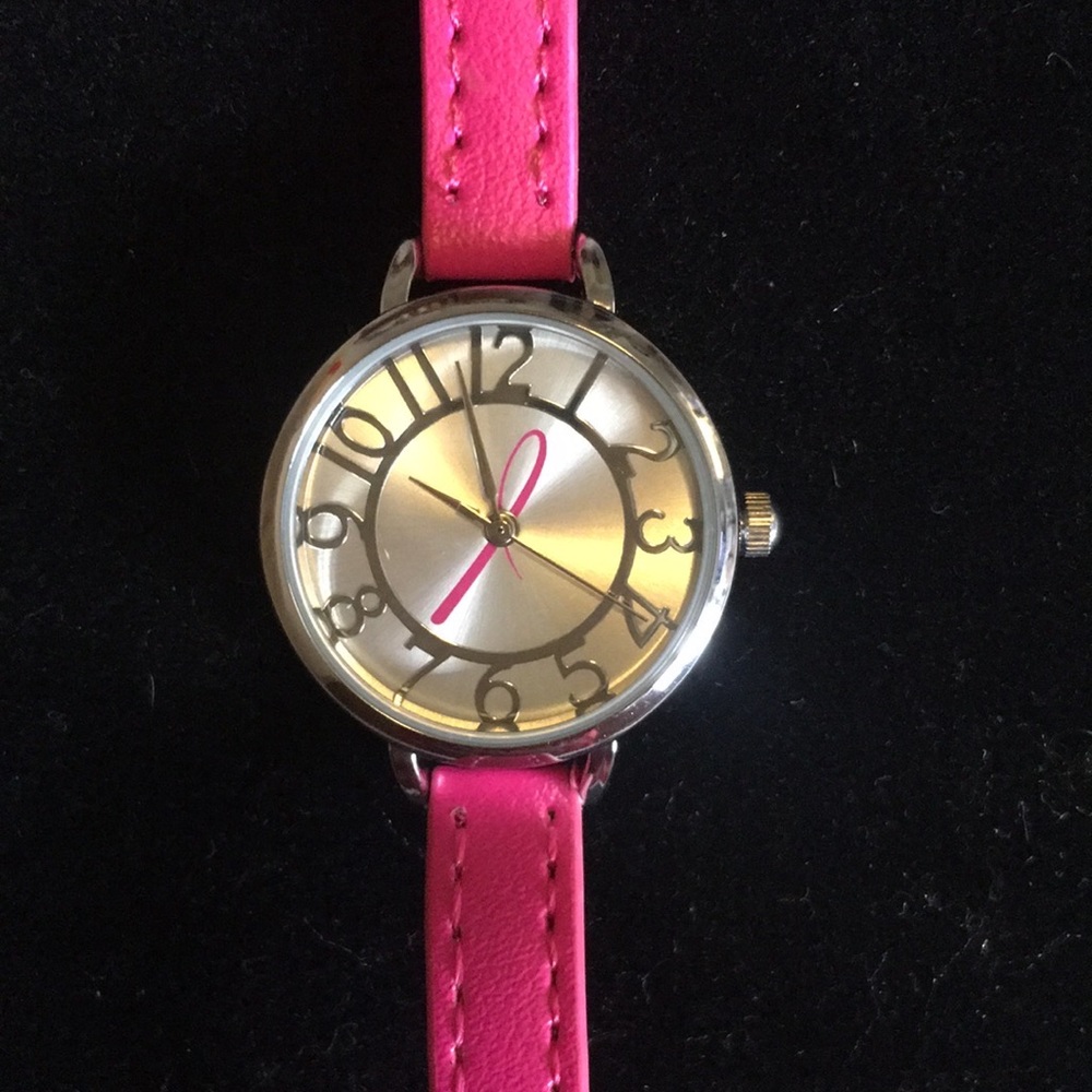 Avon Breast Cancer Crusade Skinny Strap Watch